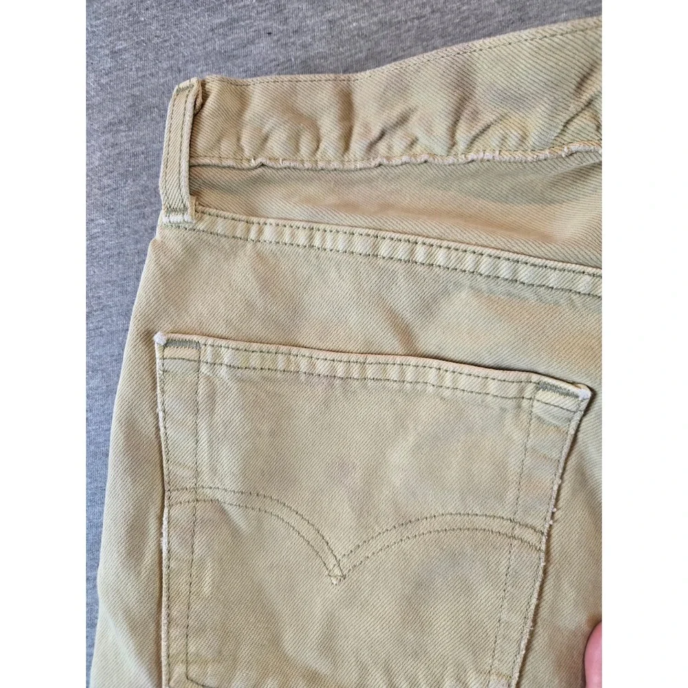Vintage Levi's 501 Jeans Mens 38x30 Tan Straight Leg‎ Button Fly Made USA 01 Y2K